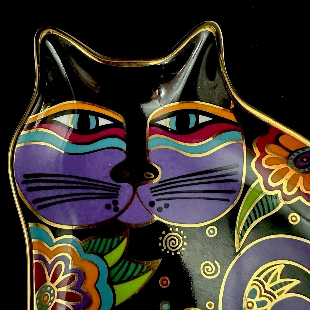 Laurel Burch Feline Fantasy Royal Doulton Cat Plate Franklin Mint 1995 8” Decor - Picture 6 of 16